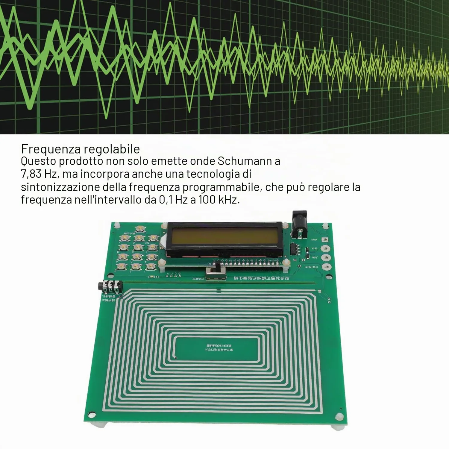 Zunate Generatore Onde 7,83 Hz USB 0,01-100000 Hz rilassante