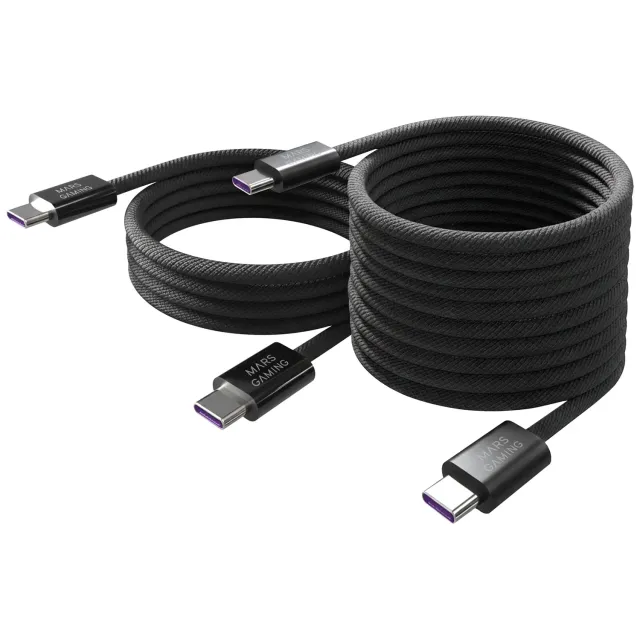 Mars Gaming MCA-100X2 Pack 2 Cavi USB-C 100W Nero
