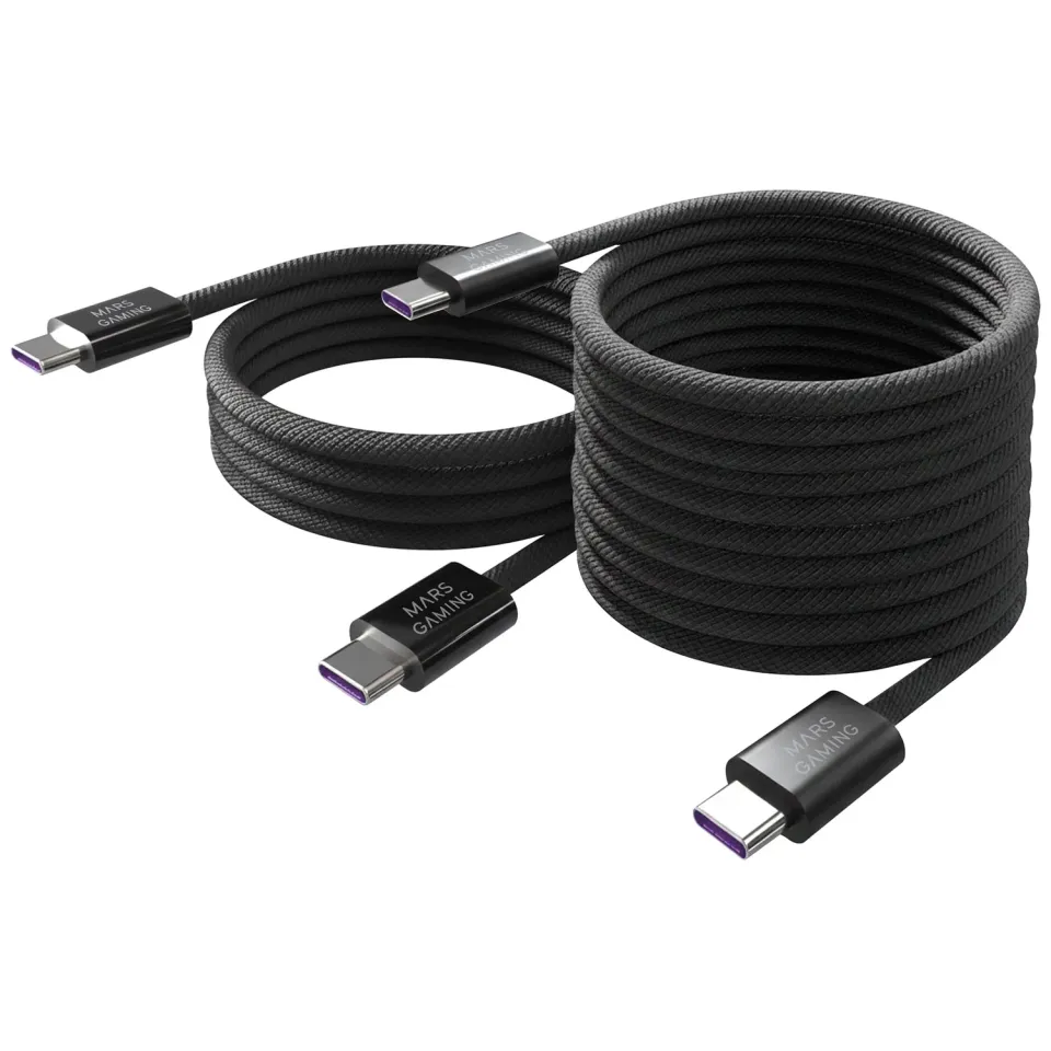 Mars Gaming MCA-100X2 Pack 2 Cavi USB-C 100W Nero