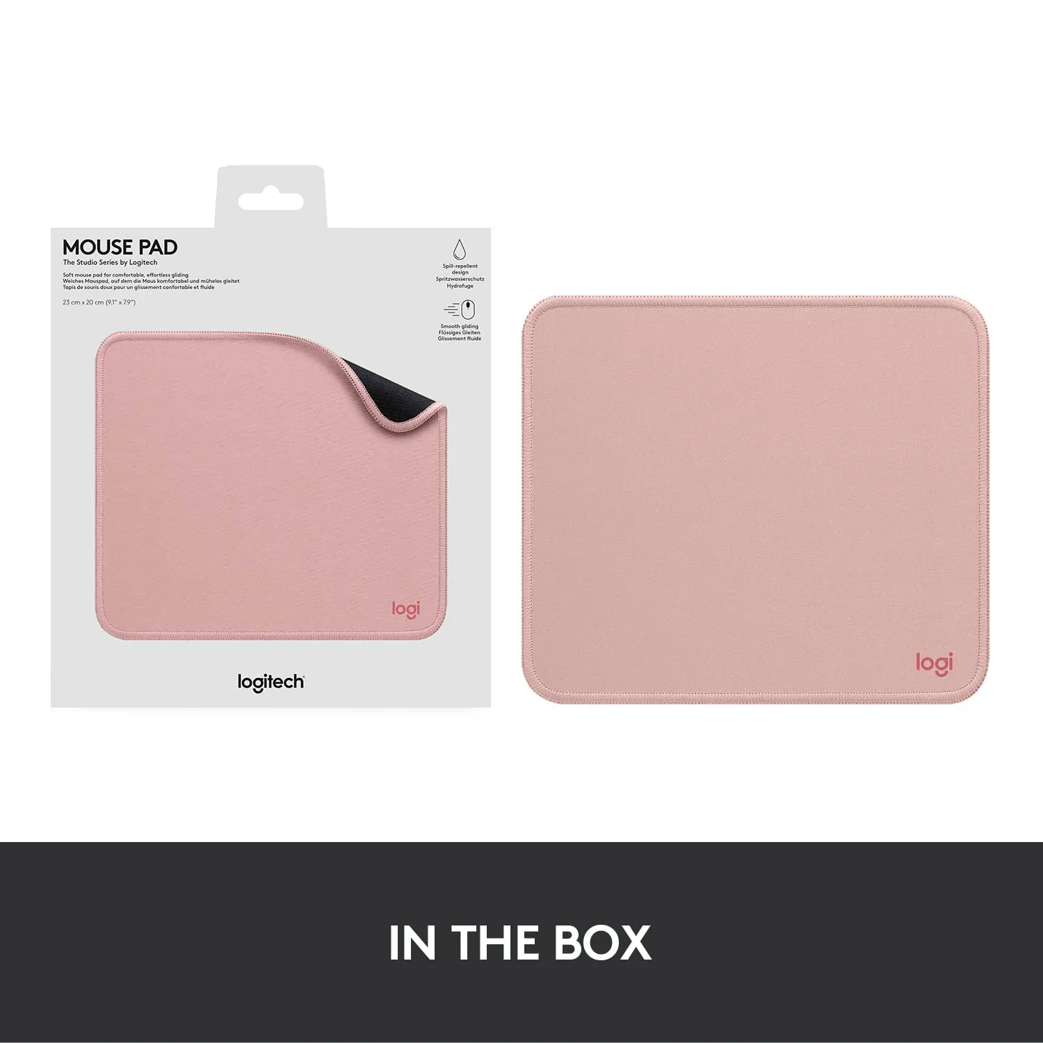 Logitech Studio Series tappetino mouse rosa idrorepellente