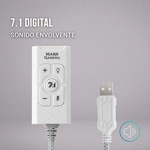 Mars Gaming MSC2W scheda audio USB 7.1 bianca multipiattaforma
