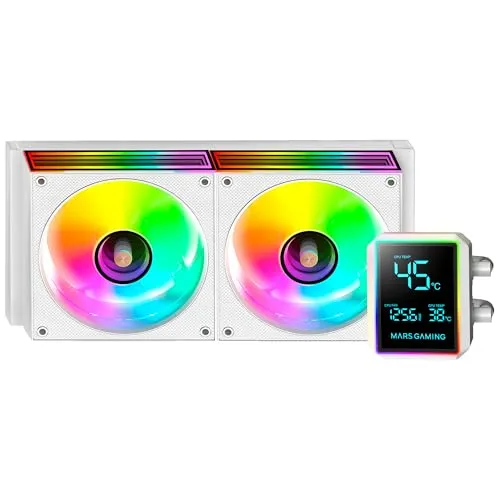 Mars Gaming ML-LCDPRO240 AIO 240 Bianco LCD 500W