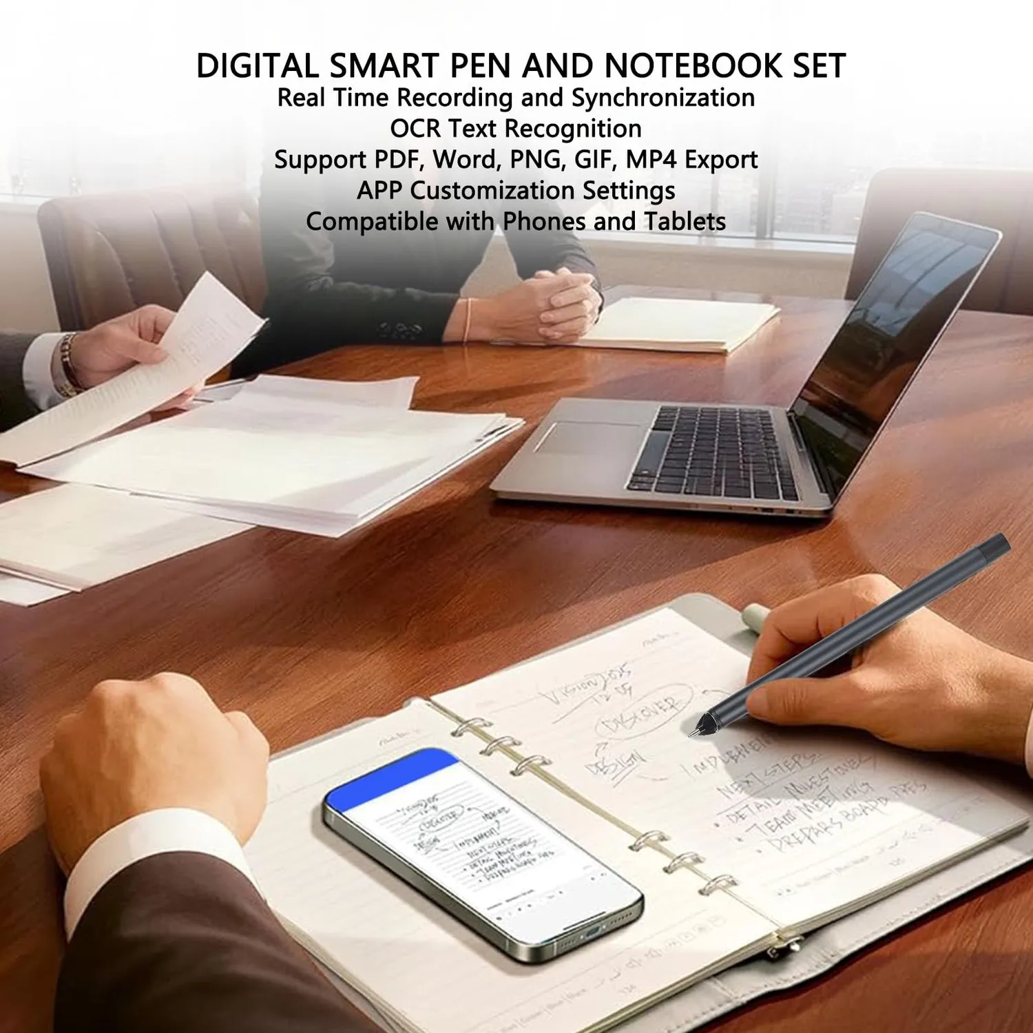 Zunate set penna digitale smart con taccuino A5 blu