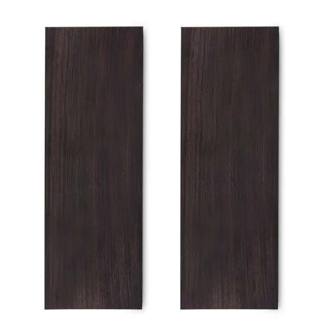 Zunate Blocco Legno Ebano 12x4x2,5cm Intaglio 2 Pezzi