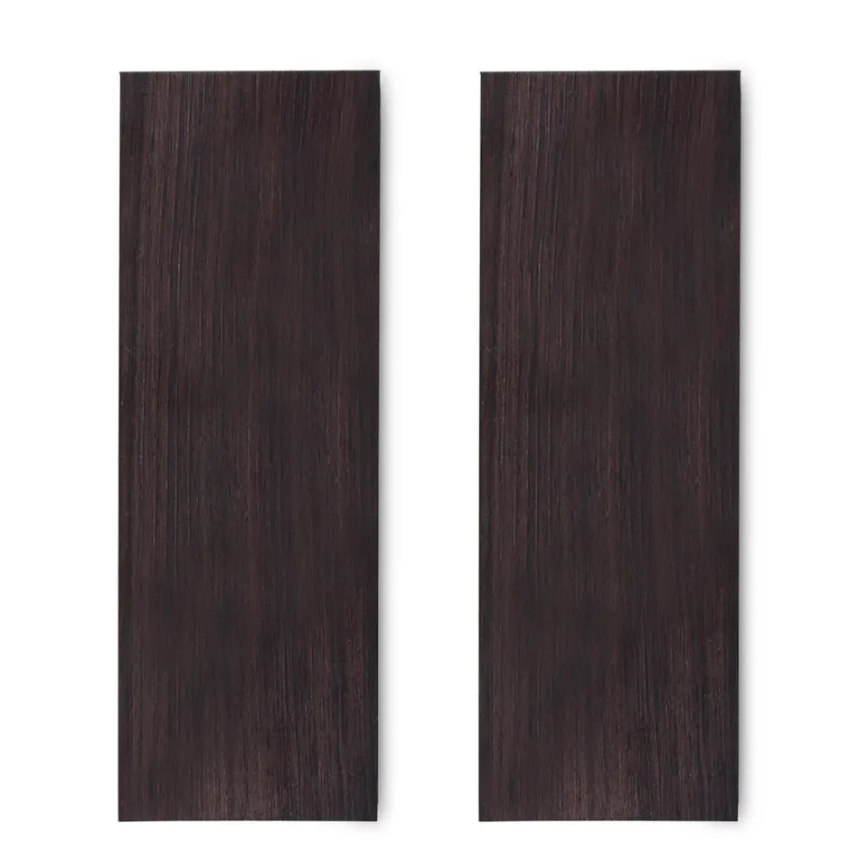 Zunate Blocco Legno Ebano 12x4x2,5cm Intaglio 2 Pezzi