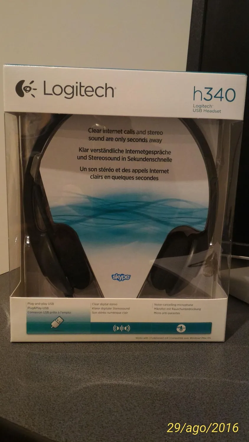 Logitech H340 Cuffie Cablate USB One Size con microfono
