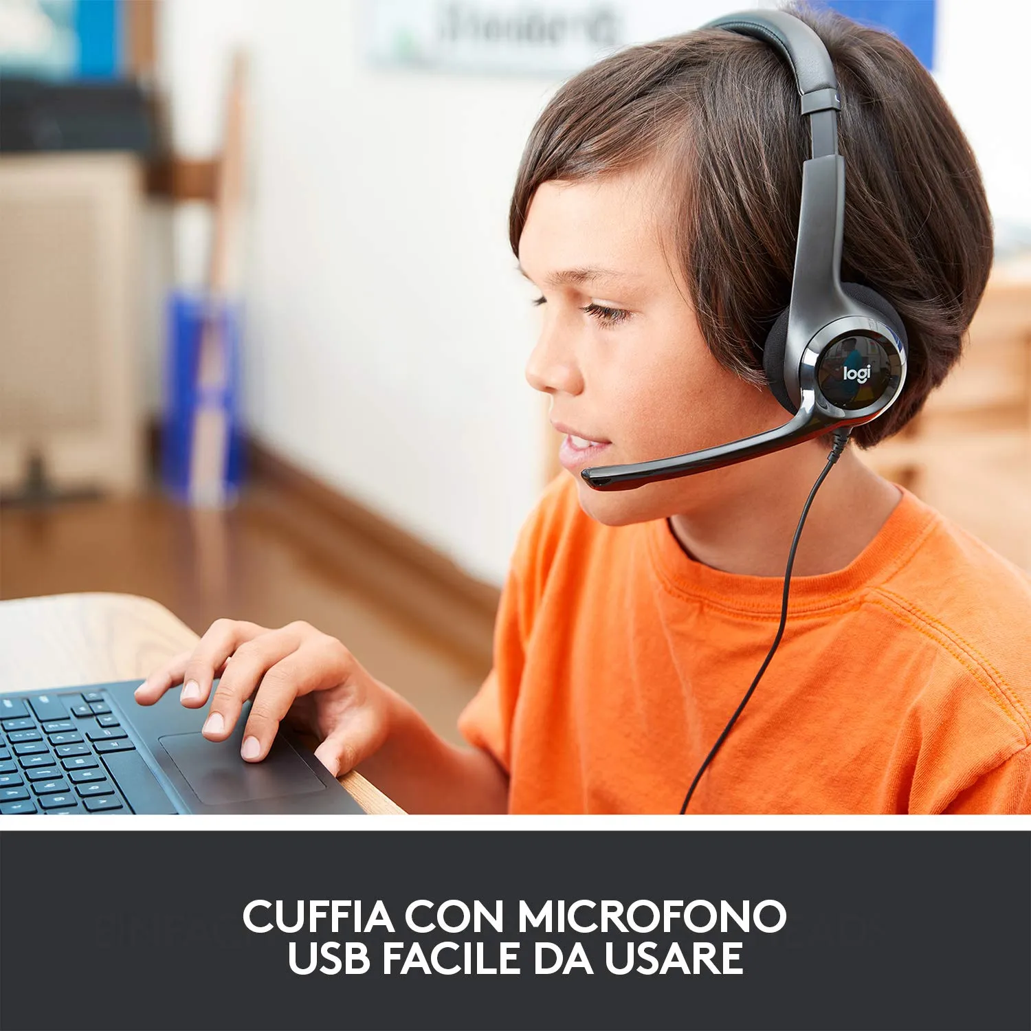 Logitech Education cuffie cablate USB con microfono 85dB