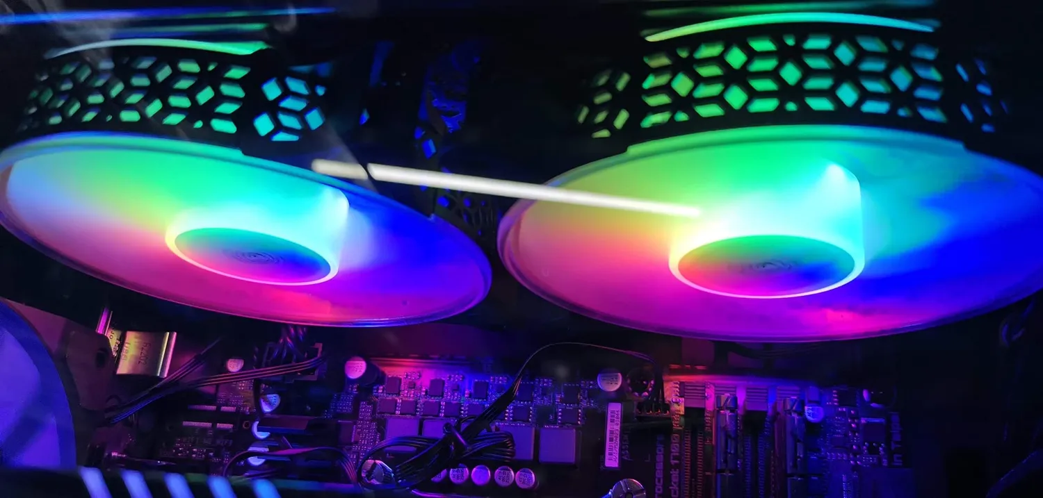 Mars Gaming MF-DUO kit 2 ventole PC FRGB nero 120mm