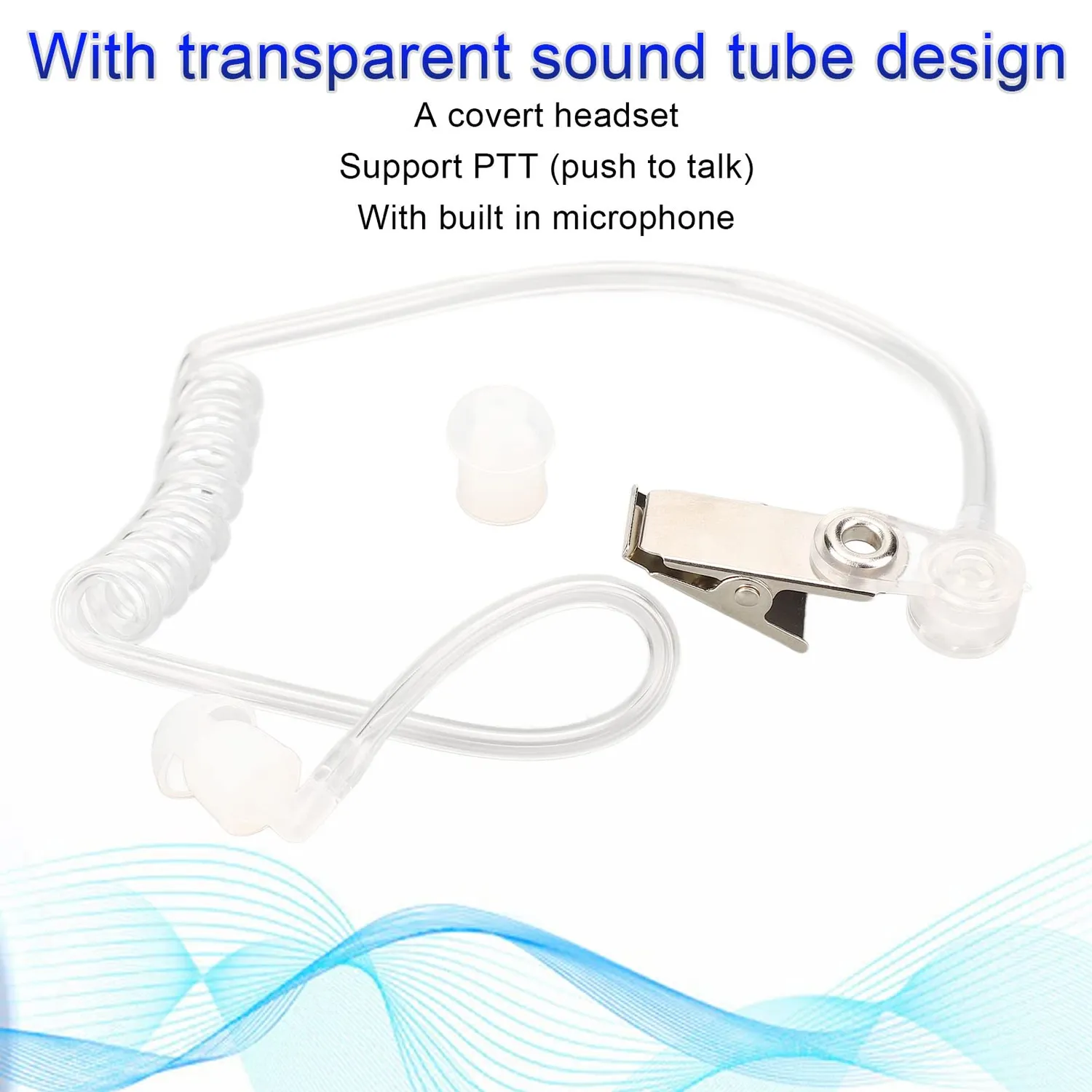 Zunate auricolare tubo acustico walkie talkie 3,5 mm 5 pezzi
