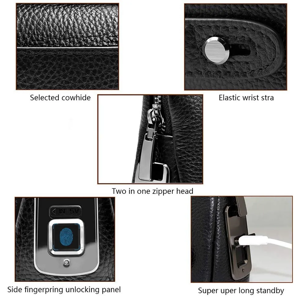 Zunate borsa sicurezza impronta digitale pelle