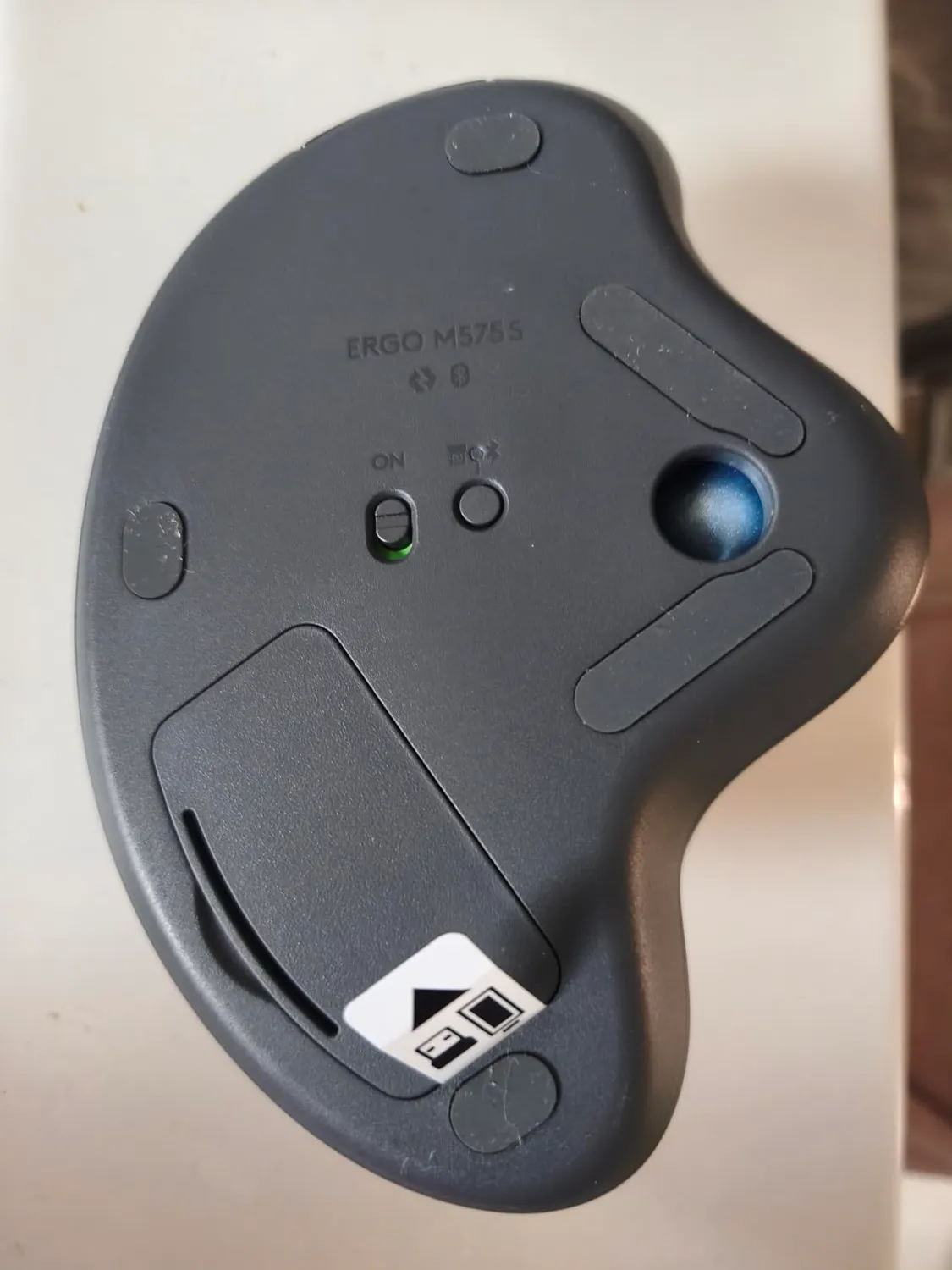Logitech ERGO M575S trackball wireless bianco plastica