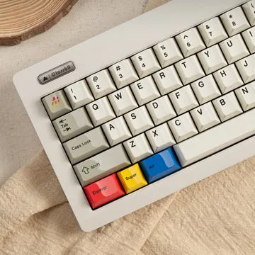 CoffeeKeys Glazed Beige keycaps Set beige PBT termopolimero