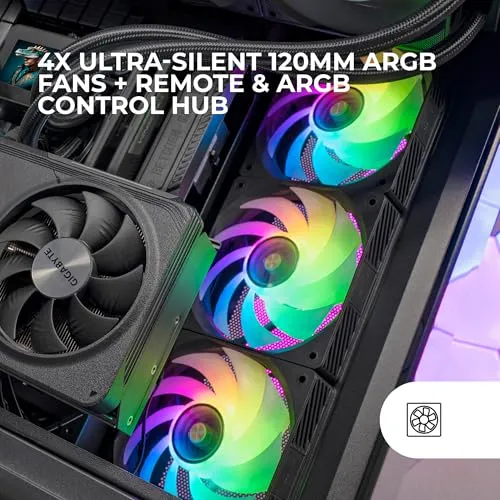 Mars Gaming MF-SI4KIT ventole PC 120mm kit 4x nero ARGB