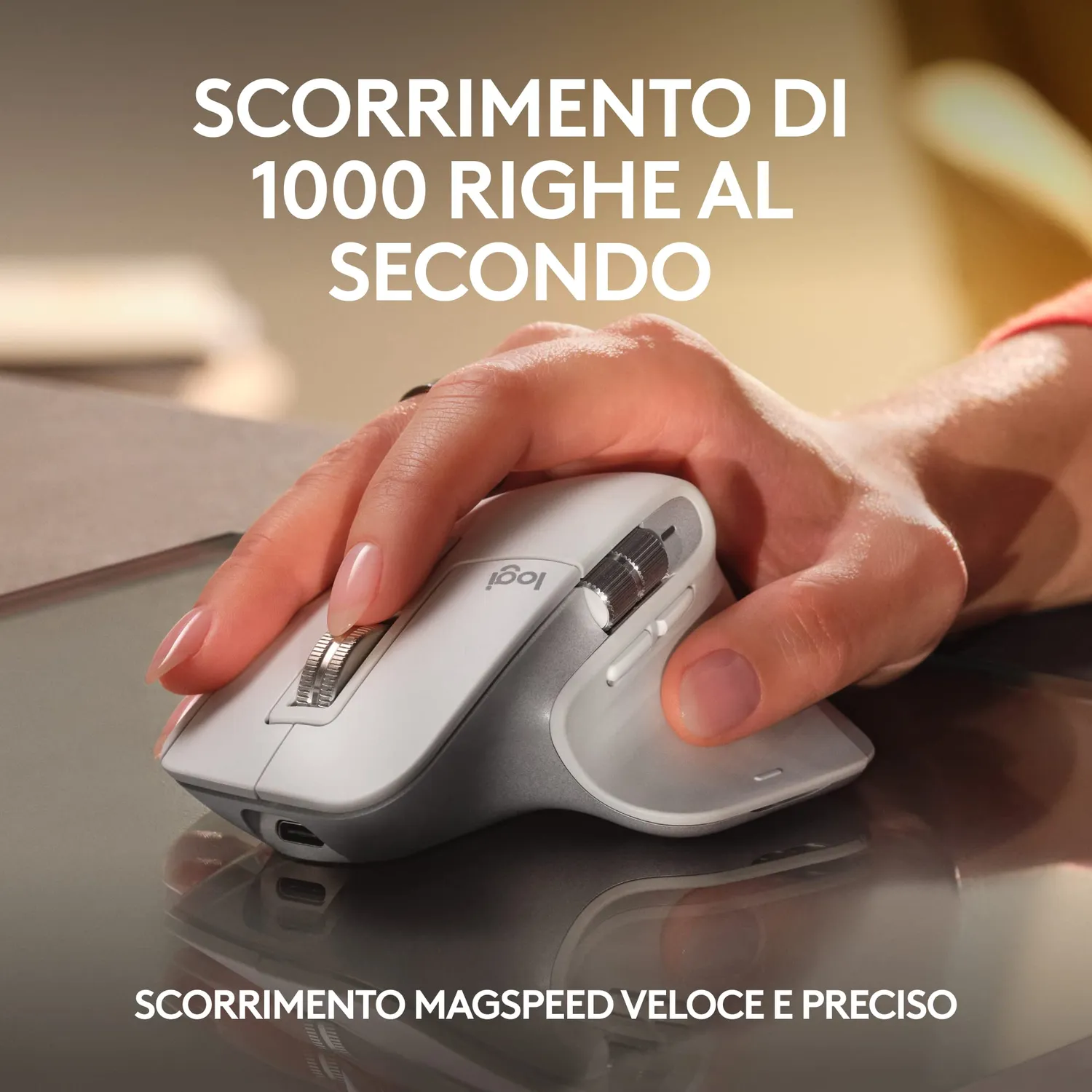 Logitech MX Keys S + MX Master 3S kit tastiera mouse grigio ITA
