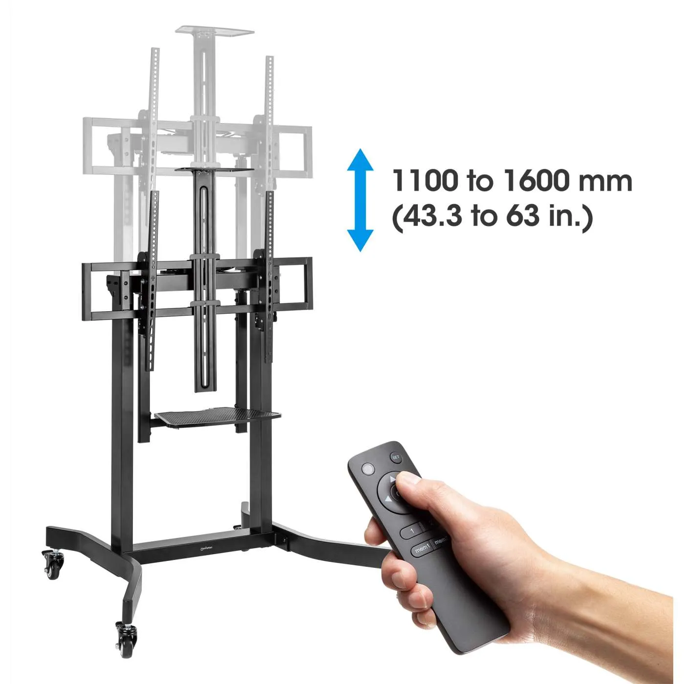 Manhattan Multimedia Carrello TV Motorizzato 55-100" 120 kg