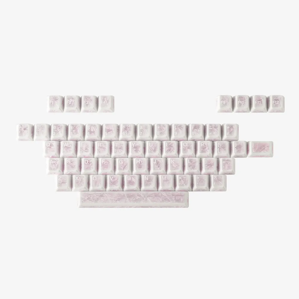 Cerakey A SET-ALPHA PLUS-Ice Crystal-V4 keycap White