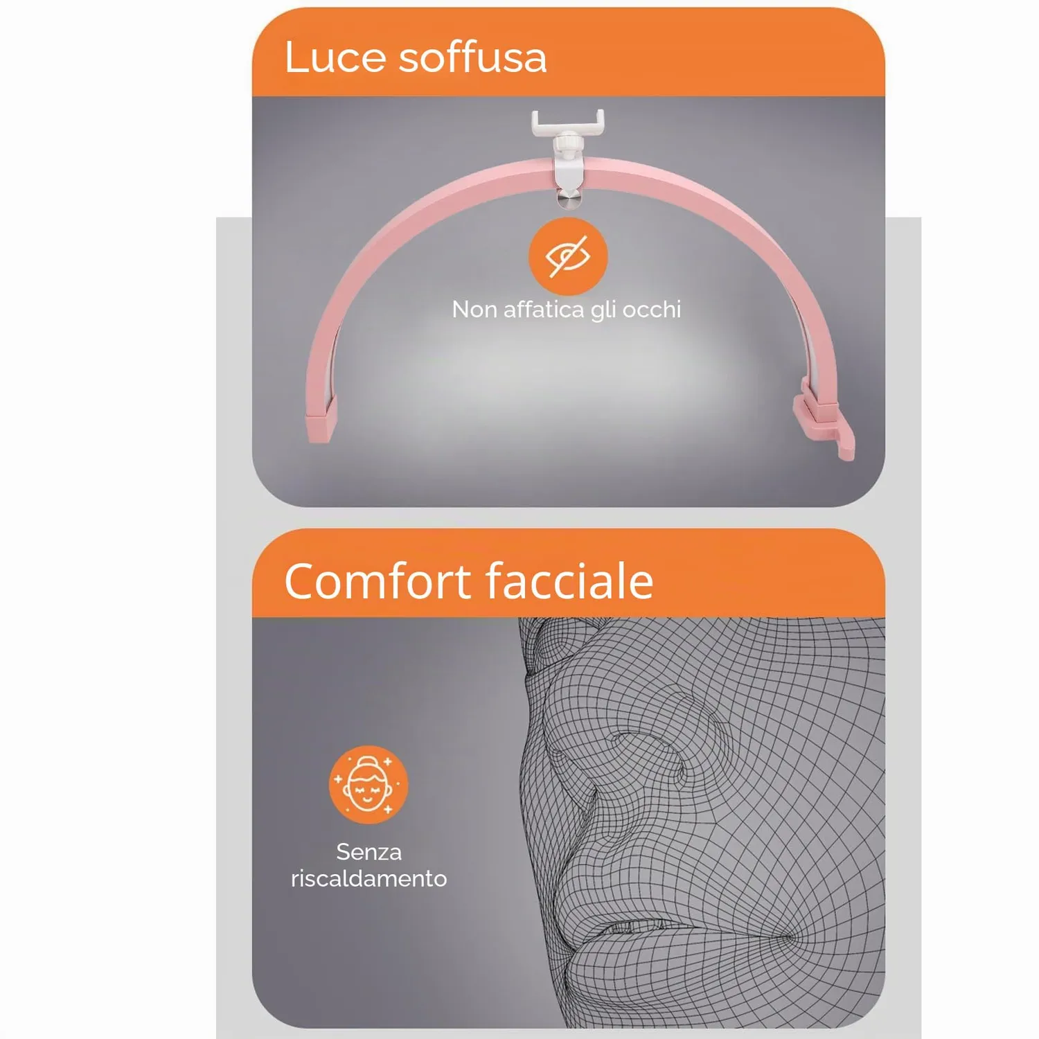Zunate lampada mezzaluna 22" 20W 3200-5600K telefono
