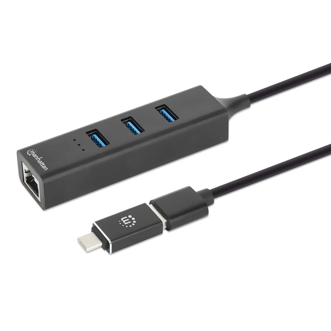 Manhattan 3-Port USB 3.0 Combo Hub rete Gigabit Ethernet