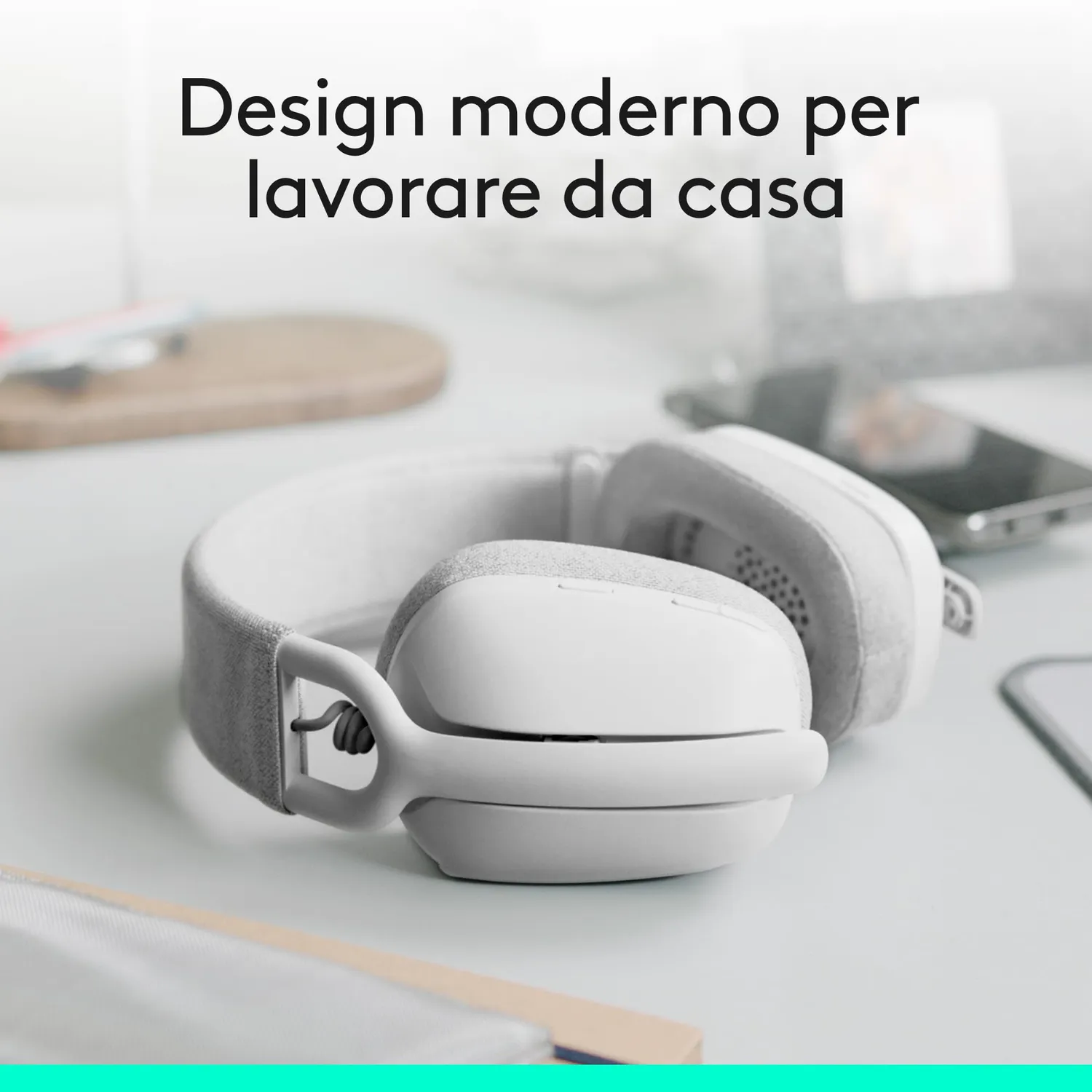 Logitech Zone Vibe 100 cuffie wireless bianco over-ear