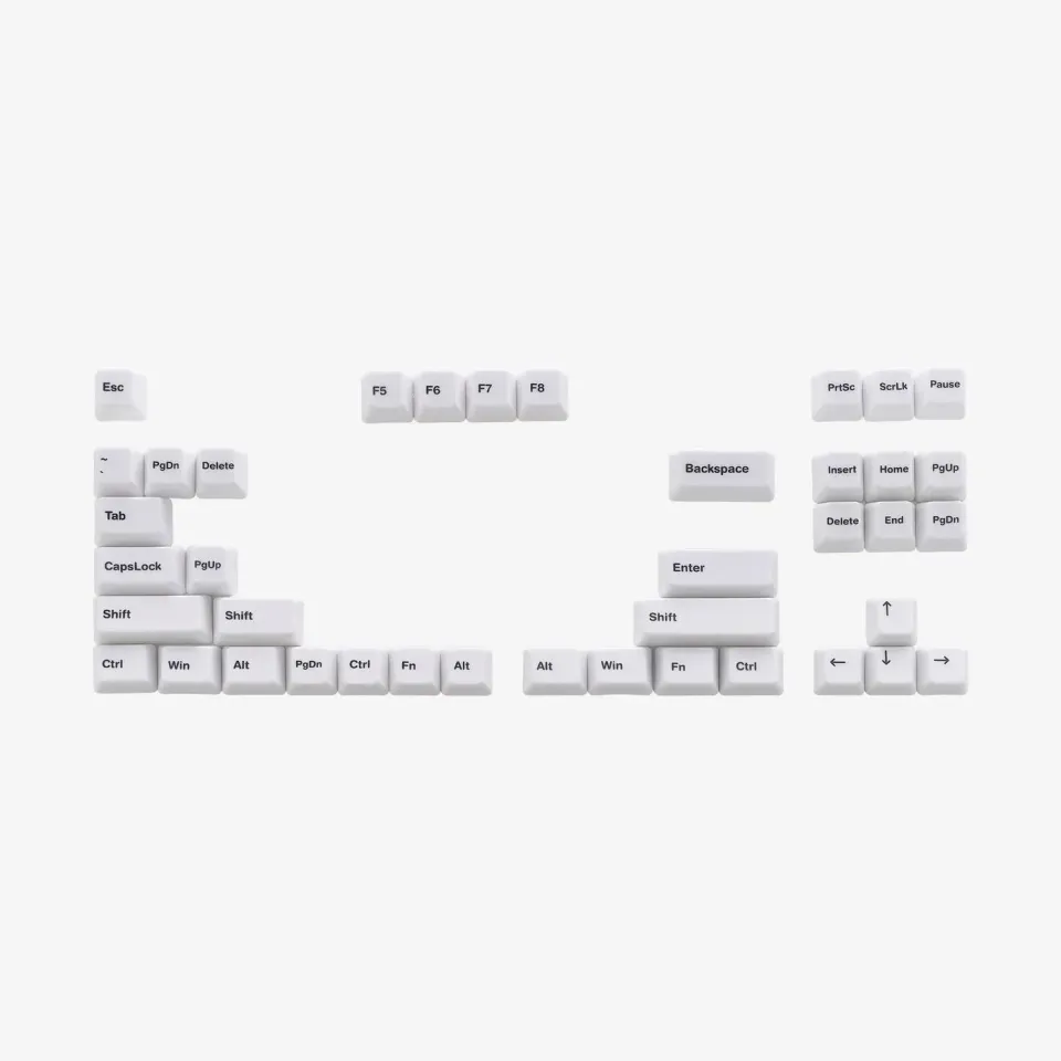 CoffeeKeys Set B TKL Matte keycaps ceramica nero 40 tasti