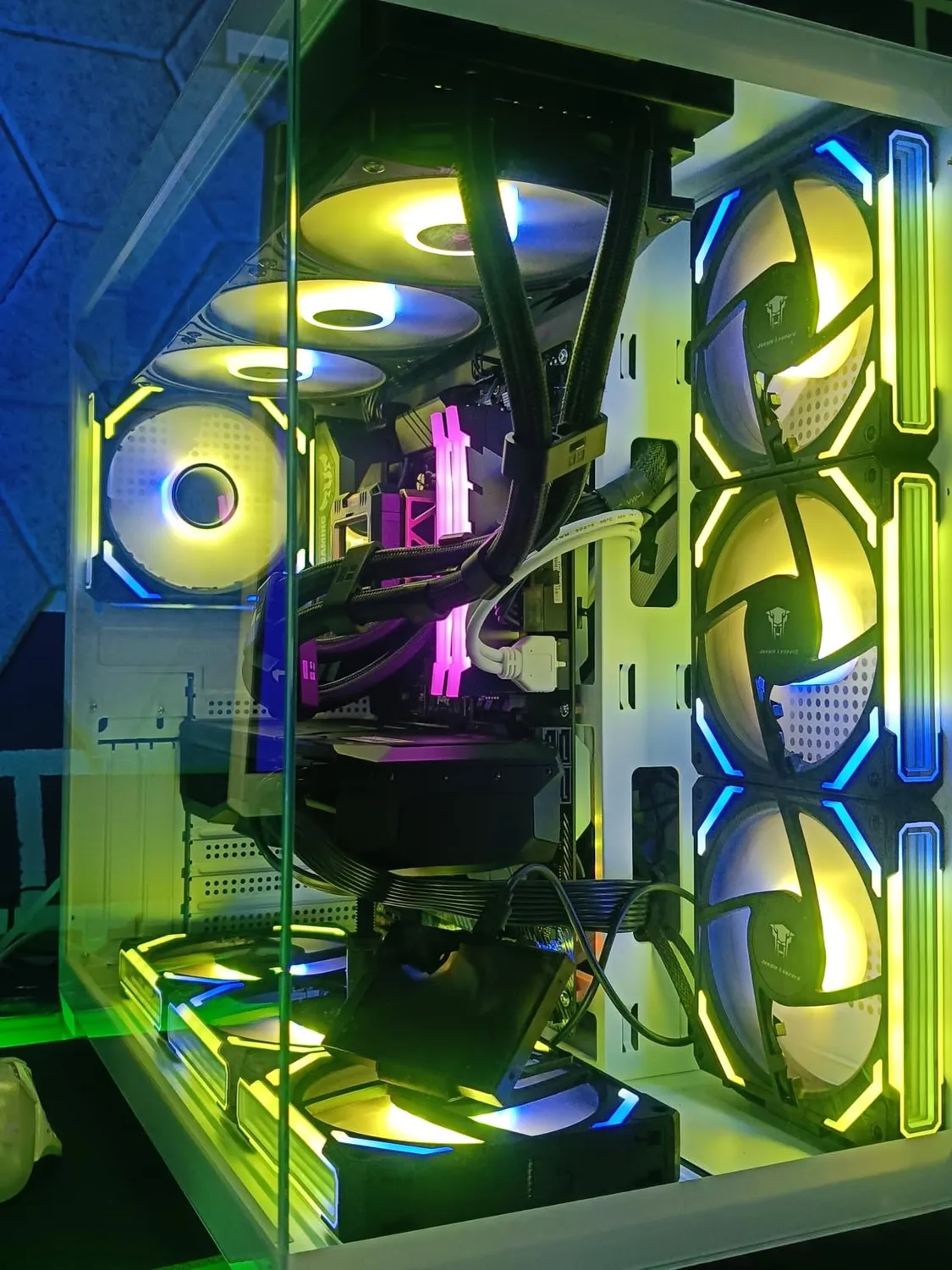 Mars Gaming MCV5 case PC ATX bianco vetro panoramico