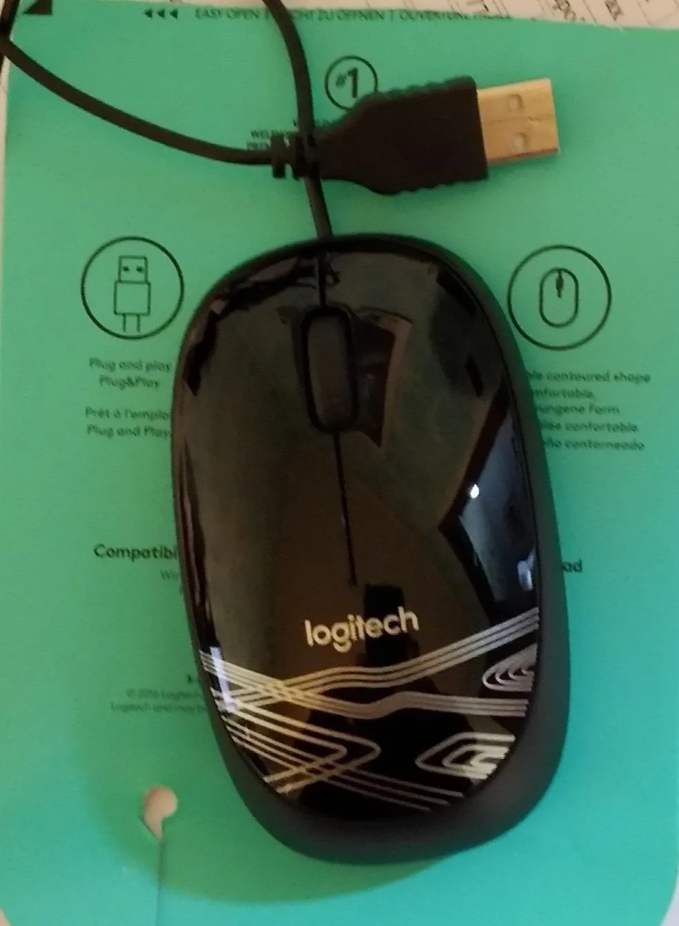 Logitech M105 mouse USB con filo nero ottico