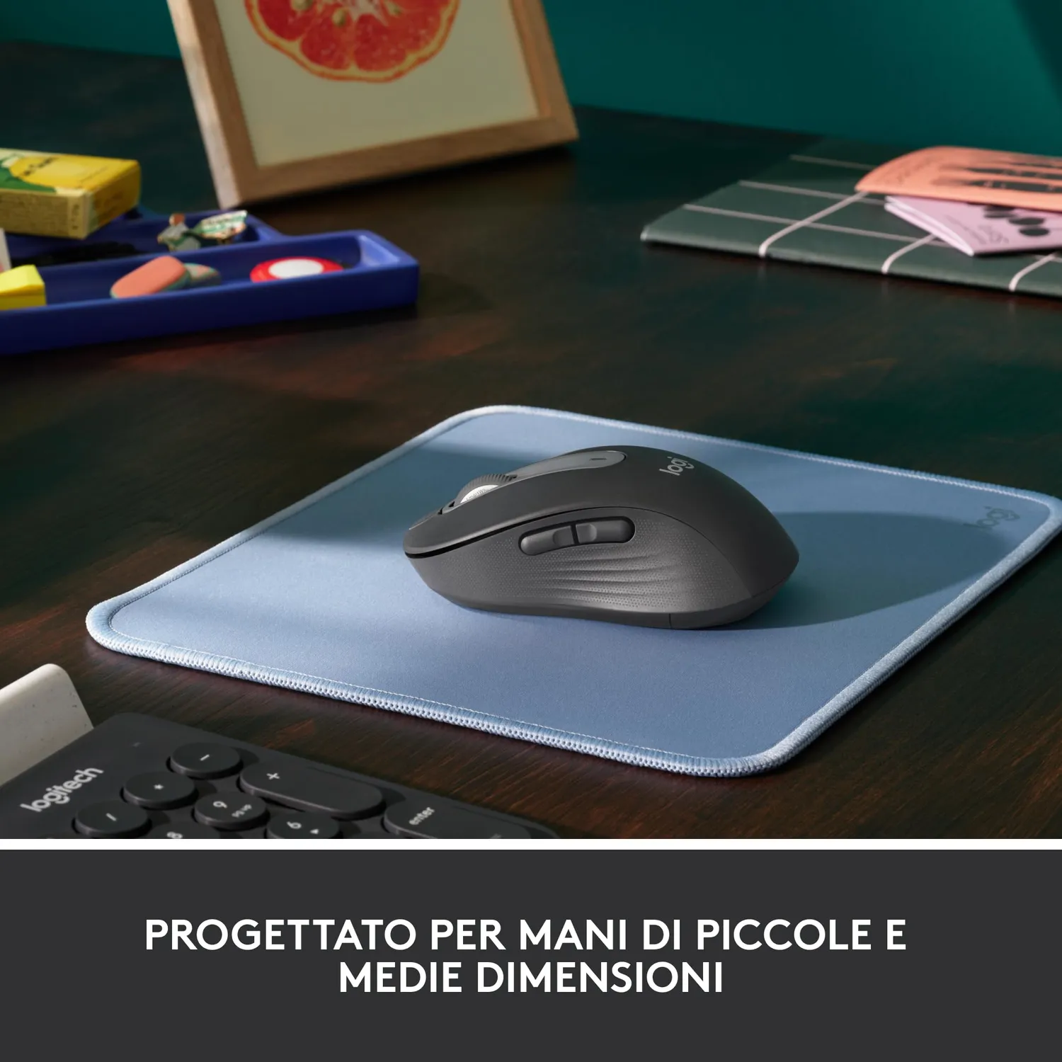 Logitech Signature M650 mouse business grigio bianco