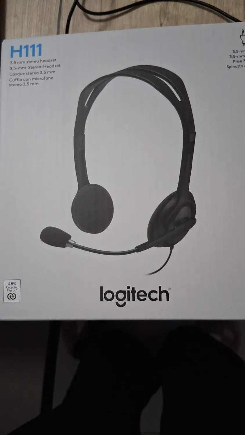 Logitech H111 Cuffie Cablate Jack 3.5mm Microfono Girevole