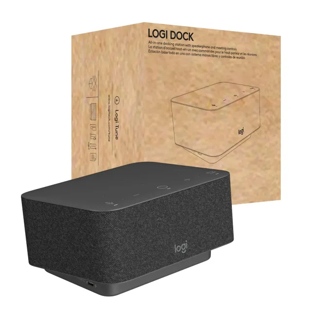 Logitech Logi Dock docking station USB-C grafite