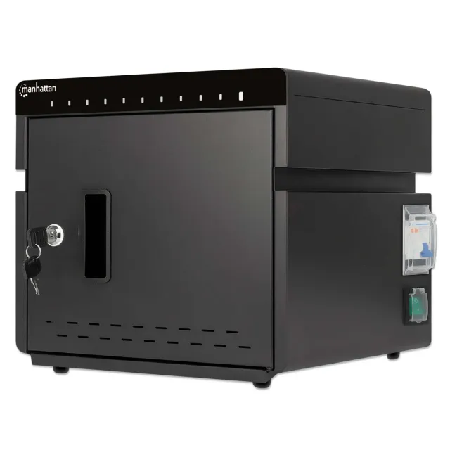 Manhattan 10 porte USB-C armadietto ricarica 18W nero
