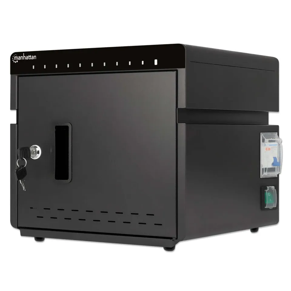 Manhattan 10 porte USB-C armadietto ricarica 18W nero