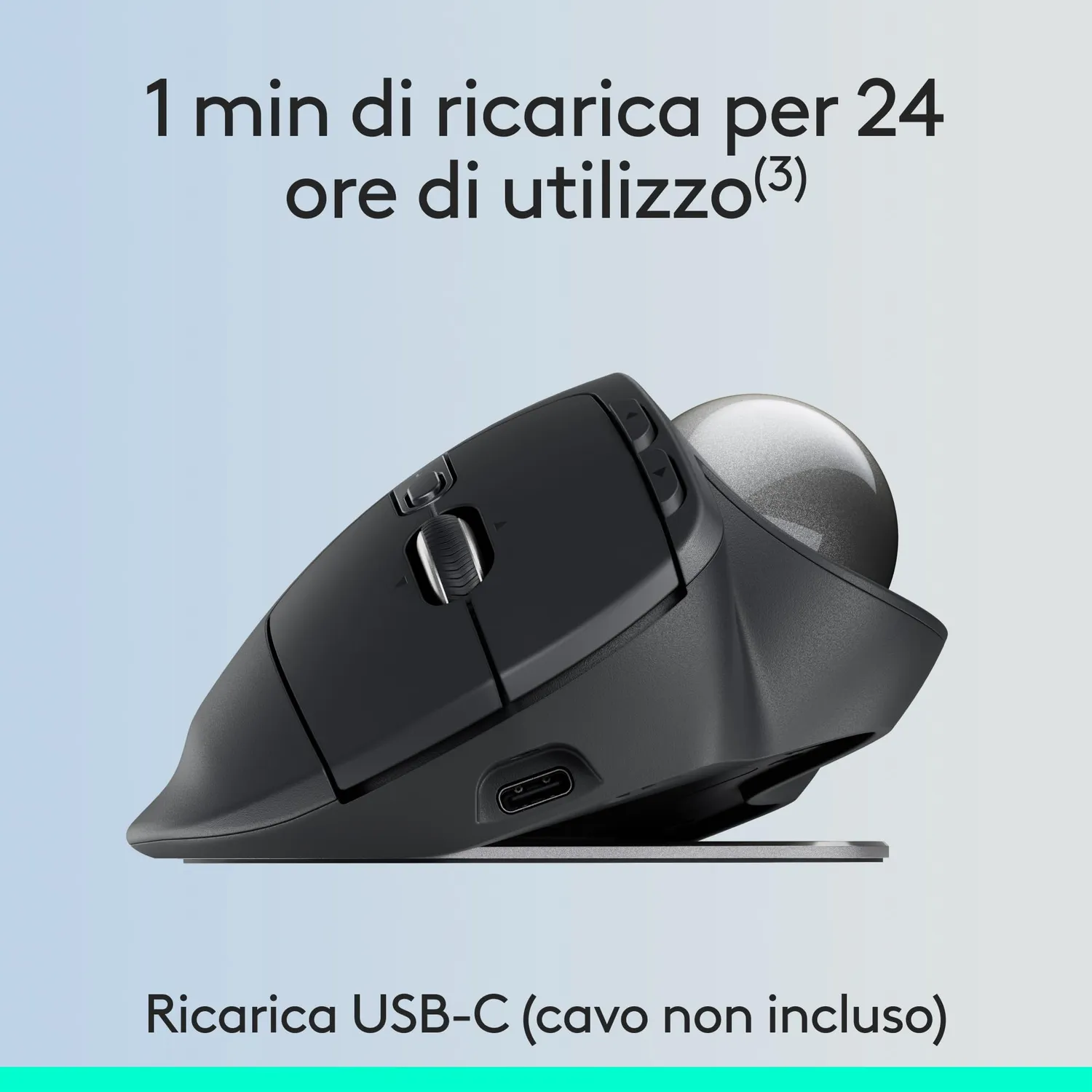 Logitech MX Ergo S mouse trackball wireless grafite