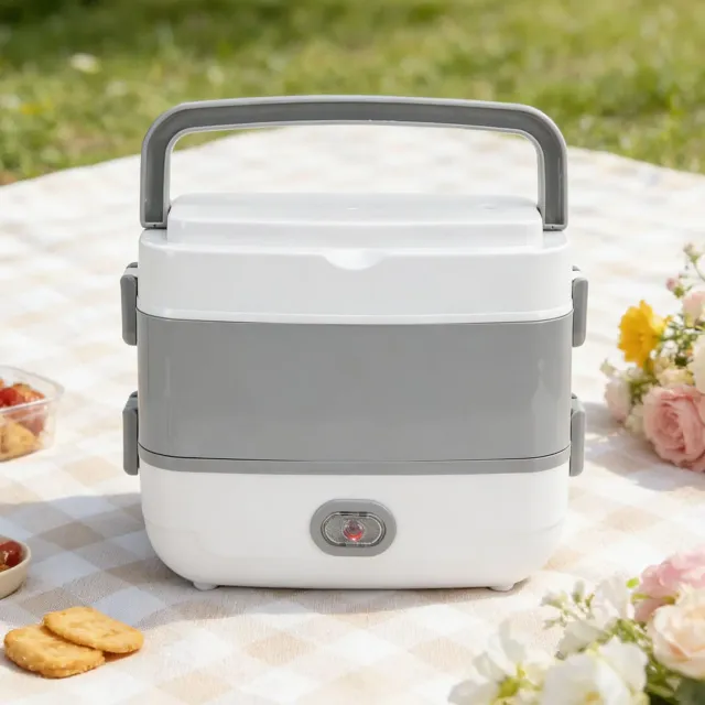 Zunate Lunch Box Elettrico Riscaldato 4 Contenitori Acciaio 220V