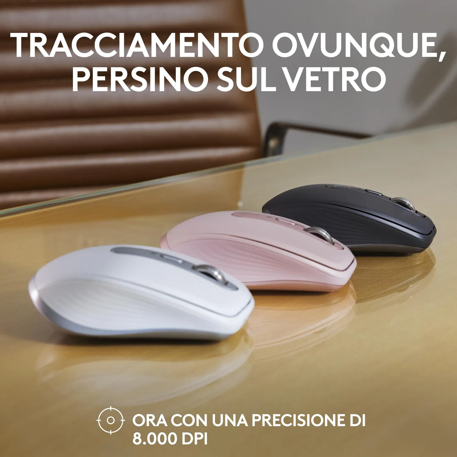 Logitech MX Anywhere 3S mouse wireless grafite