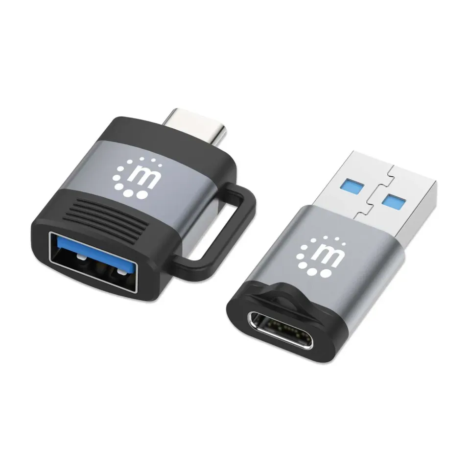 Manhattan set 2 adattatori USB-C USB-A 5Gbps 3A