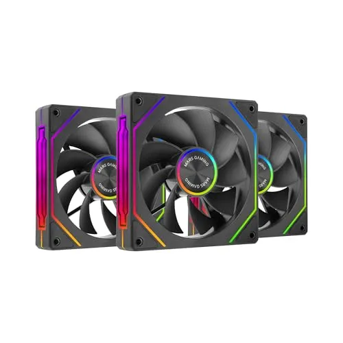 Mars Gaming MF-Linkfinitykit2R ventole PC 120mm kit 3 nere ARGB