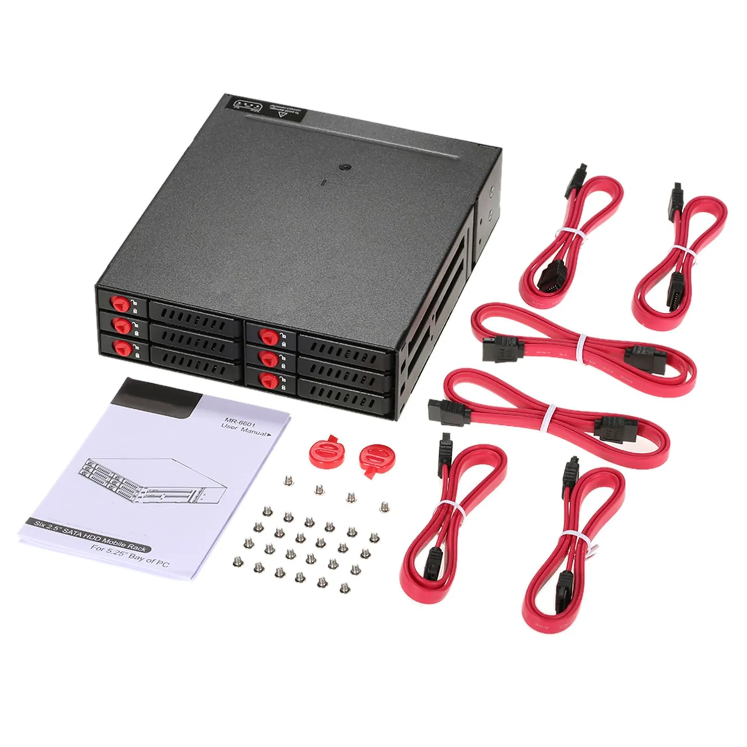 Zunate rack mobile 6 bay SSD HDD 2,5 pollici hot-swap 6Gbps