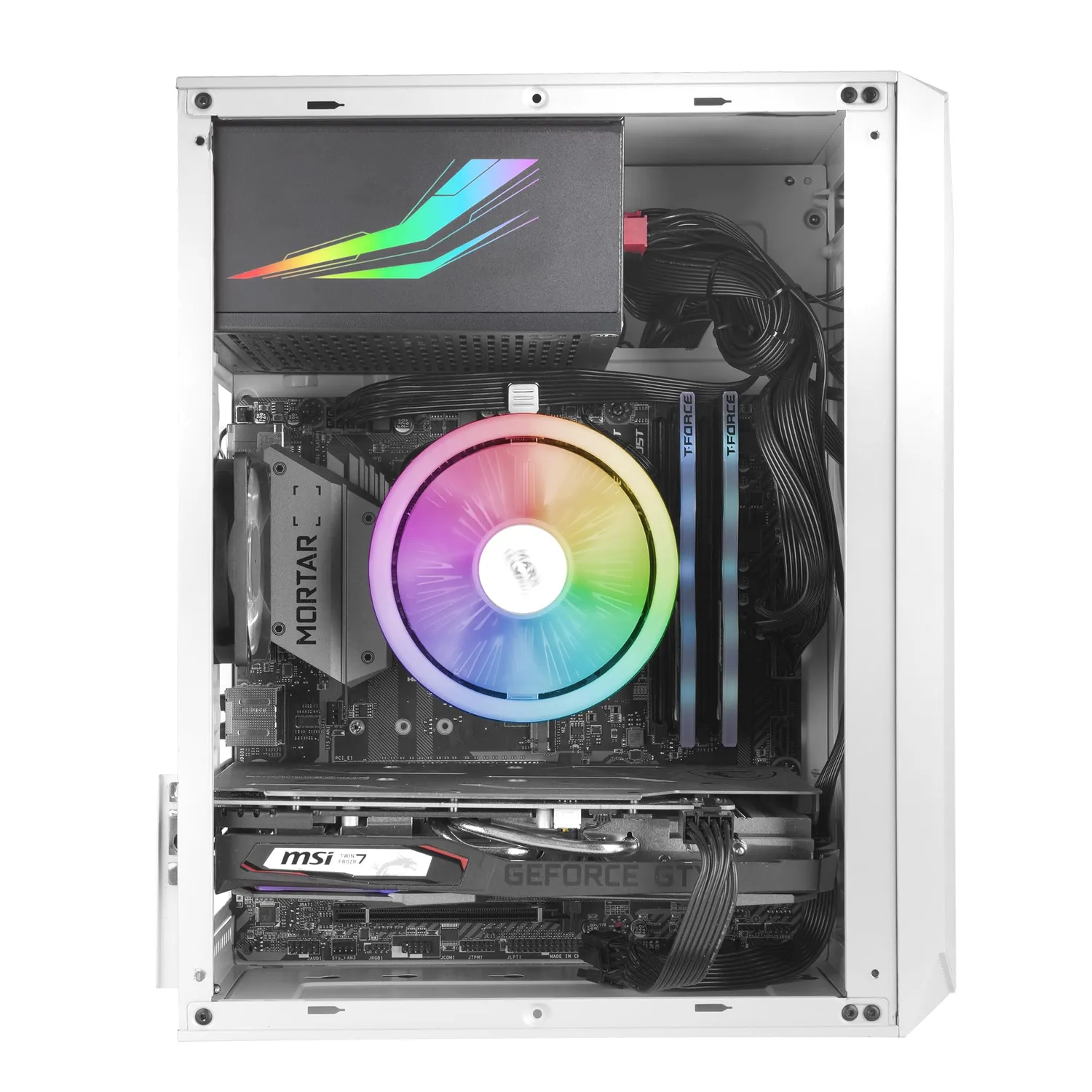 Mars Gaming MC-S1 case PC Micro-ATX bianco ARGB