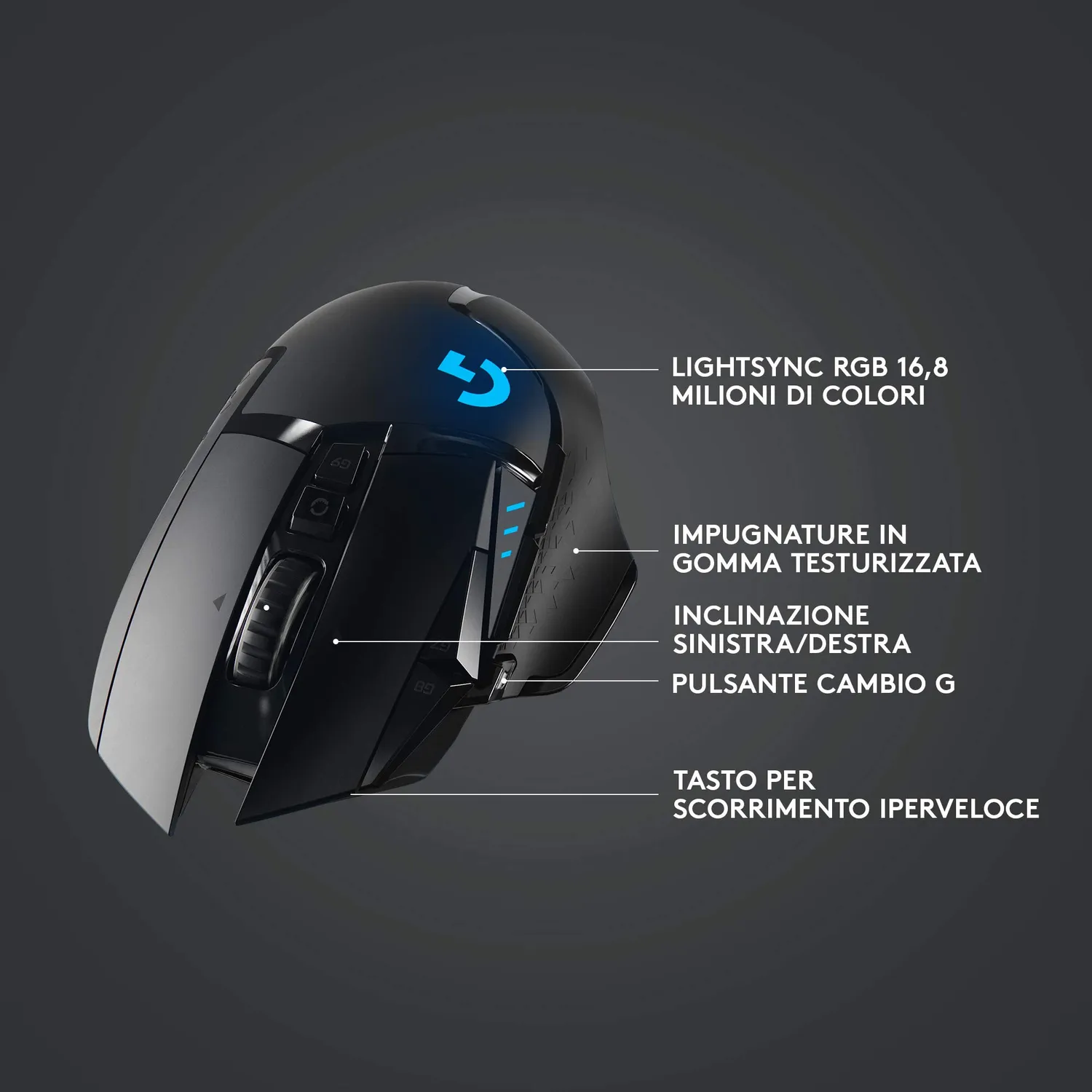 Logitech G G502 Lightspeed mouse gaming wireless 25K