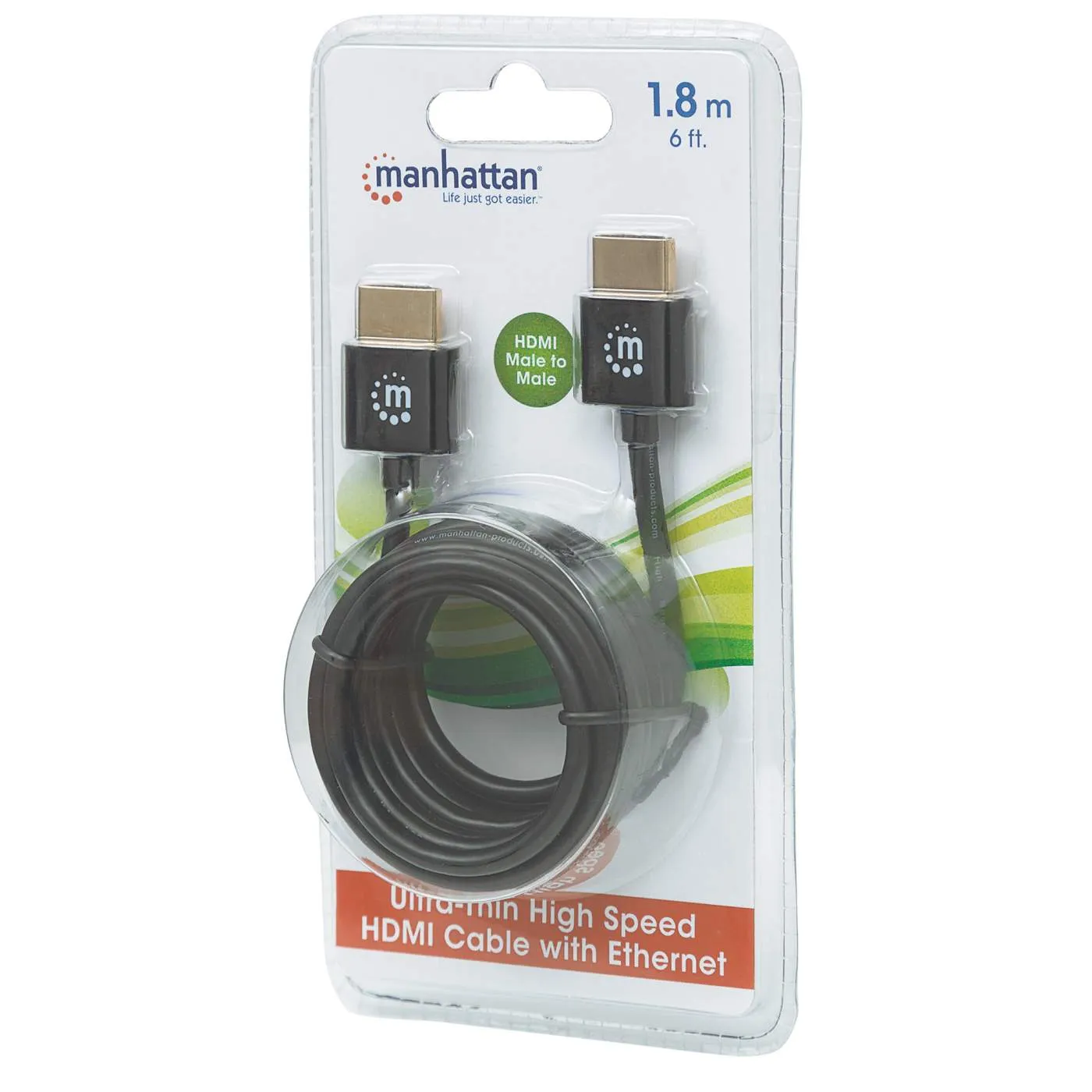 Manhattan Super-slim cavo HDMI 2 m 4K@60Hz