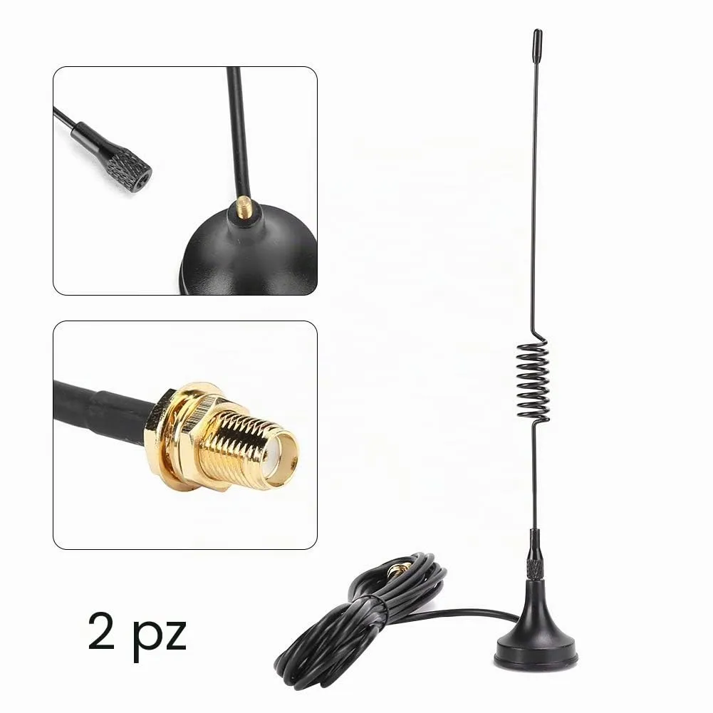 Zunate antenne walkie talkie magnetica auto UHF VHF 2 pezzi SMA-F