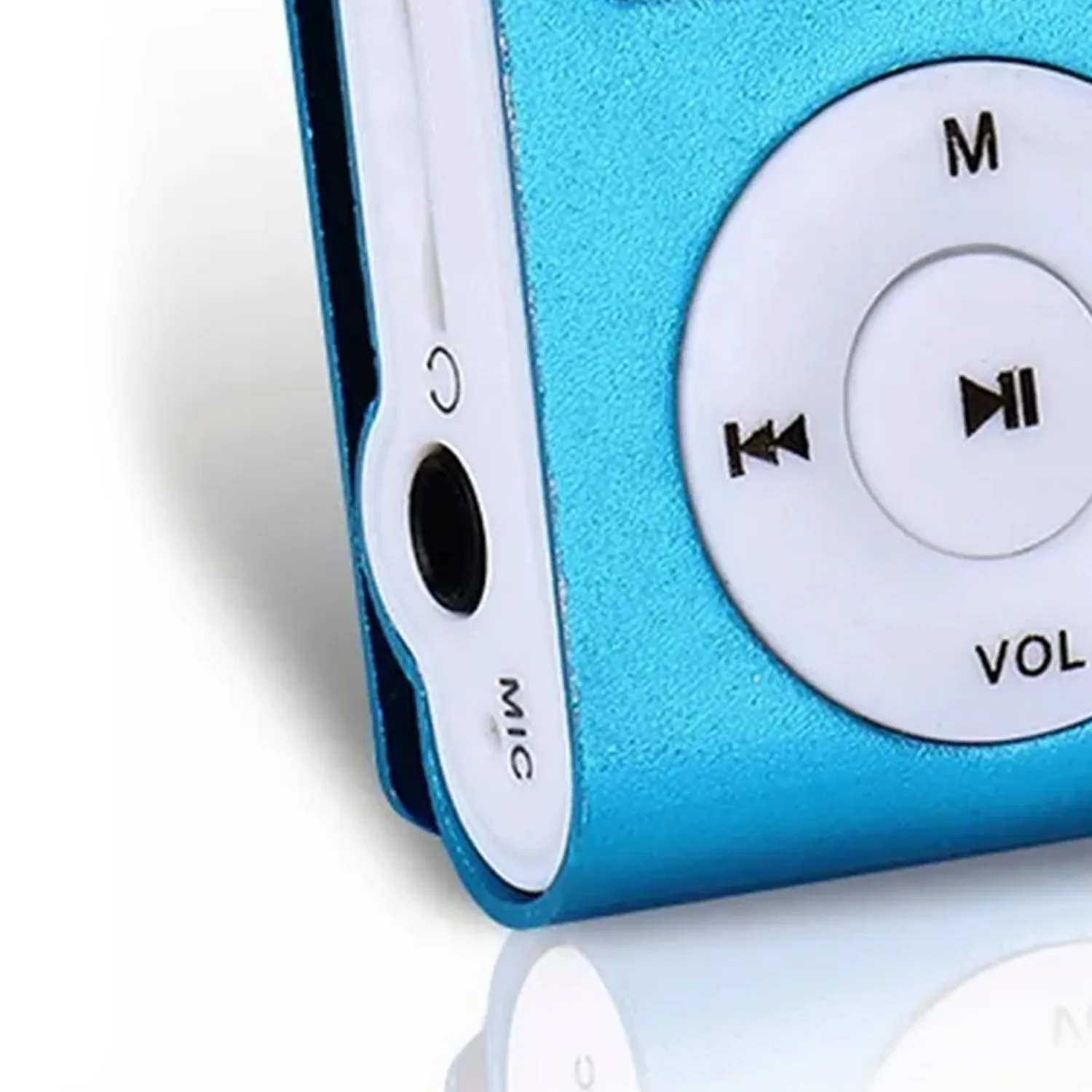 Zunate lettore MP3 mini metallo blu USB 2.0 con clip