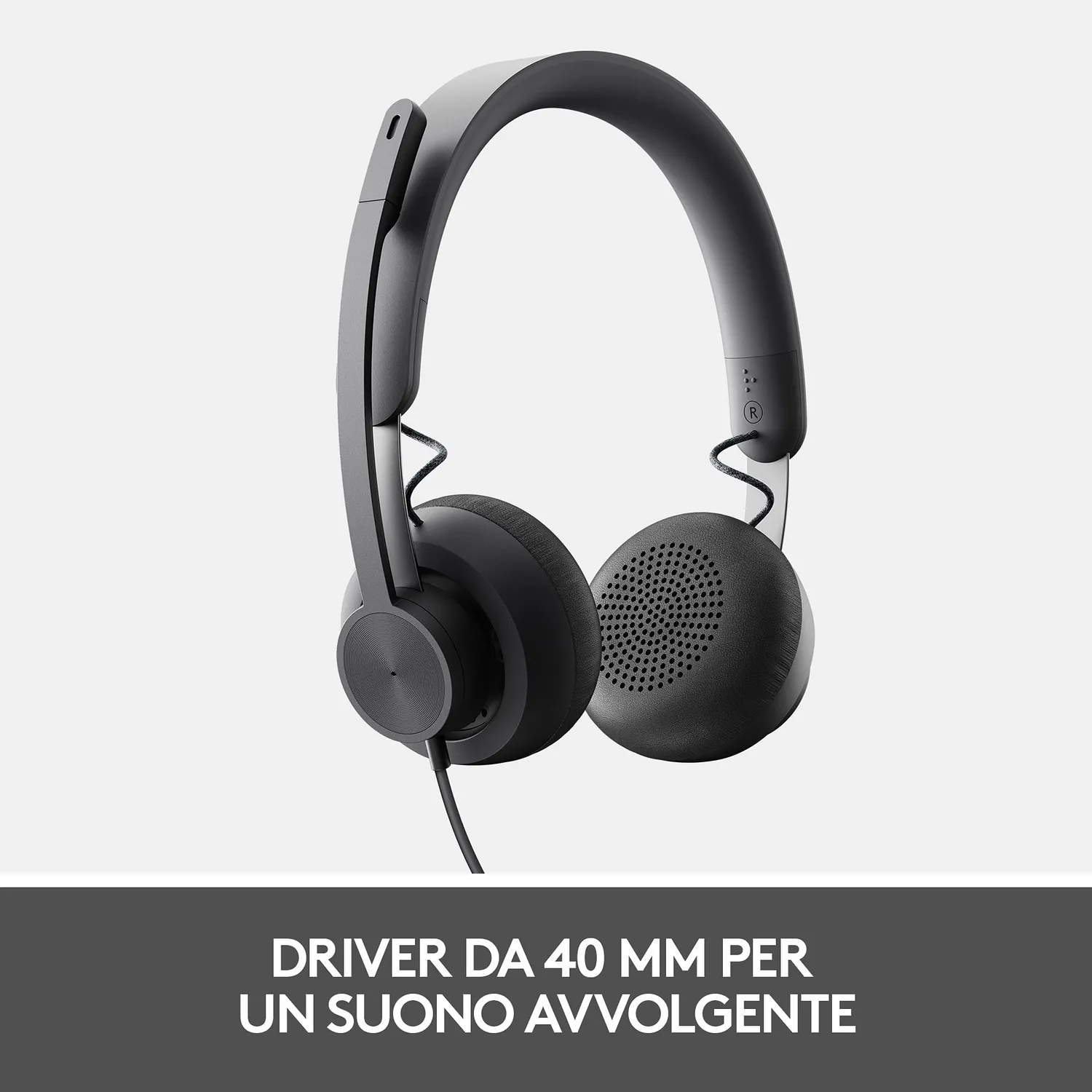 Logitech Zone 750 cuffie on-ear USB-C con microfono