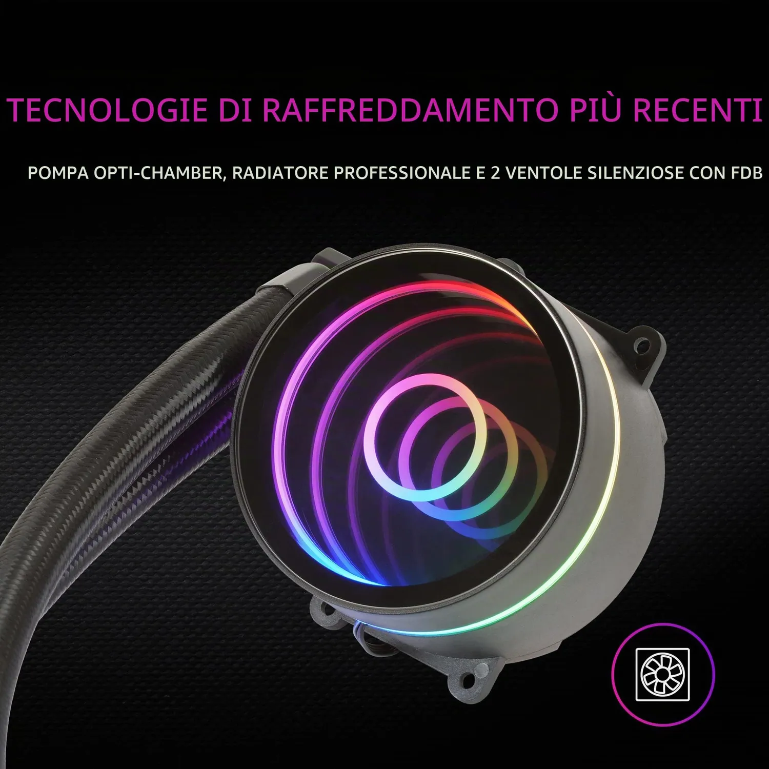 Mars Gaming ML-ONE360 dissipatore a liquido CPU nero 550W