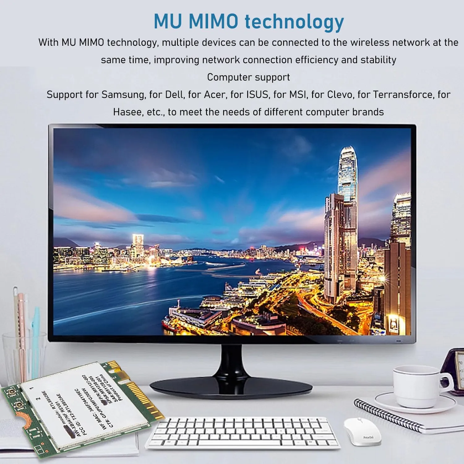 Zunate RTL8852BE scheda WiFi M.2 1800 Mbps WiFi 6