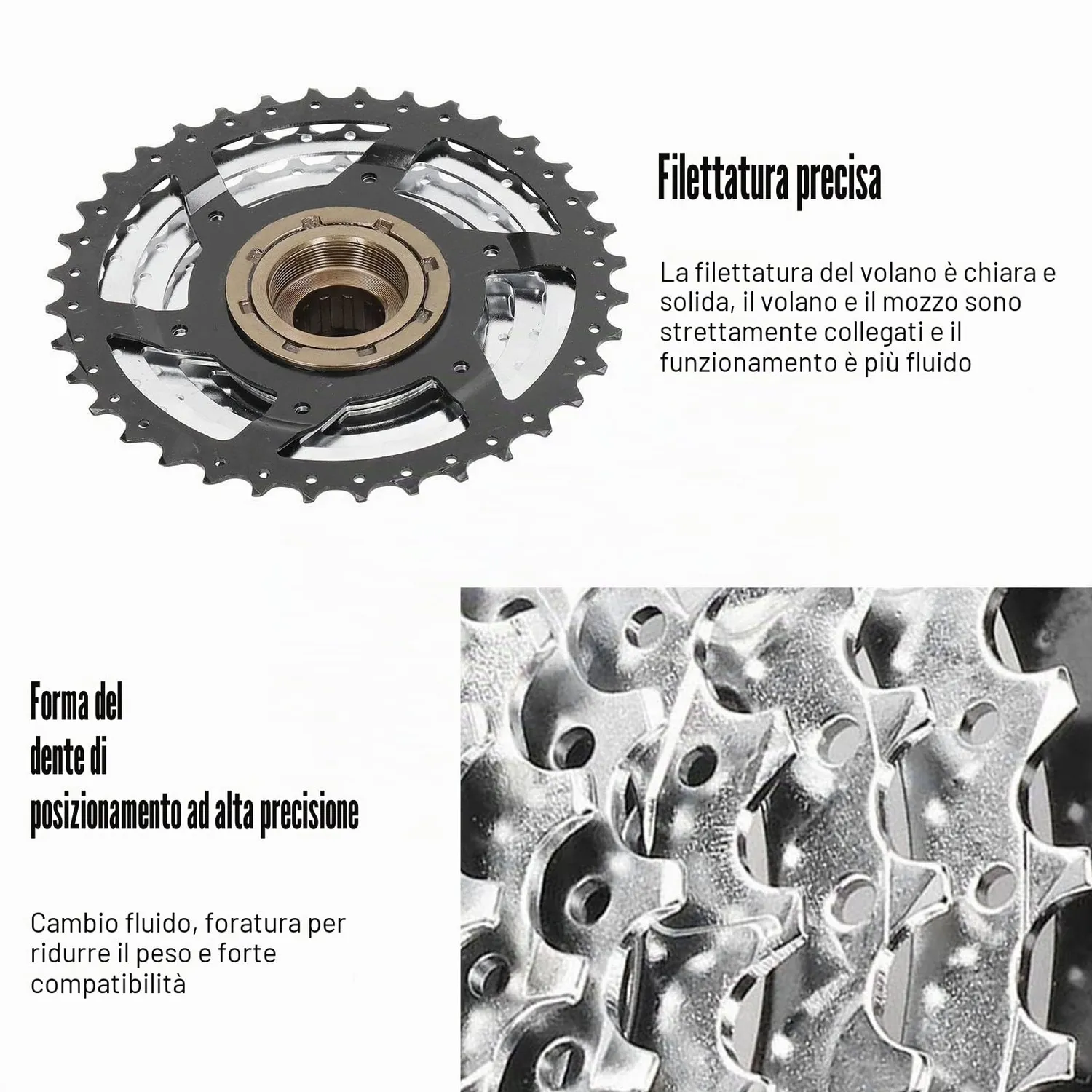 Zunate cassetta pignoni bici 10V 11-36T acciaio