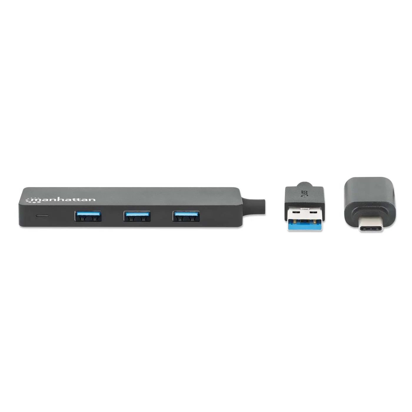 Manhattan Hub USB 3.0 4 Porte USB-A Combo USB-C/A 5Gbps