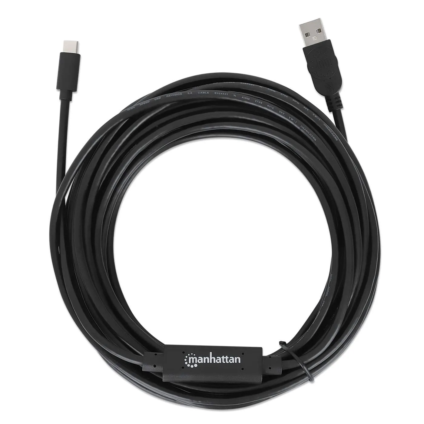 Manhattan Cavo USB-A a USB-C Attivo 10 m 480 Mbps