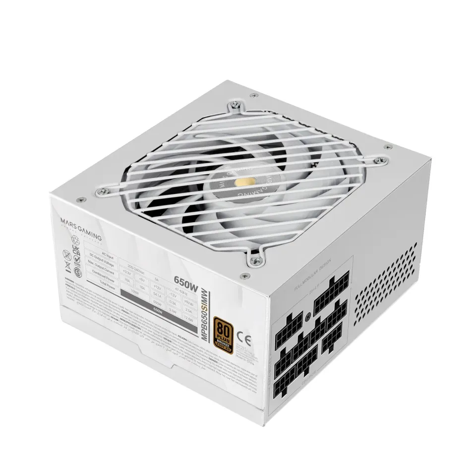 Mars Gaming MPB650SIMW alimentatore 650W modulare bianco