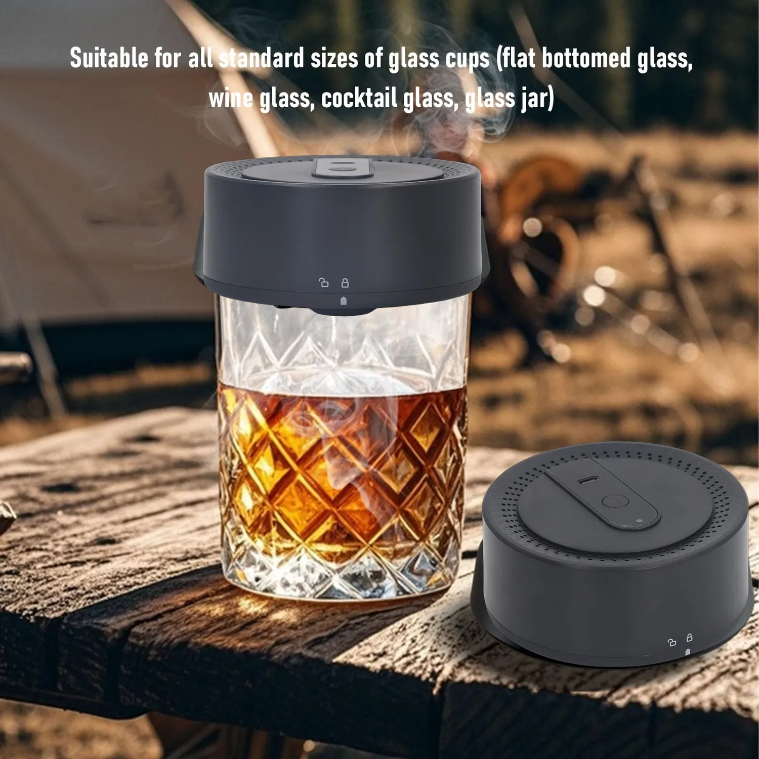 Zunate Kit Affumicatore Elettrico Whisky con 6 Trucioli Legno